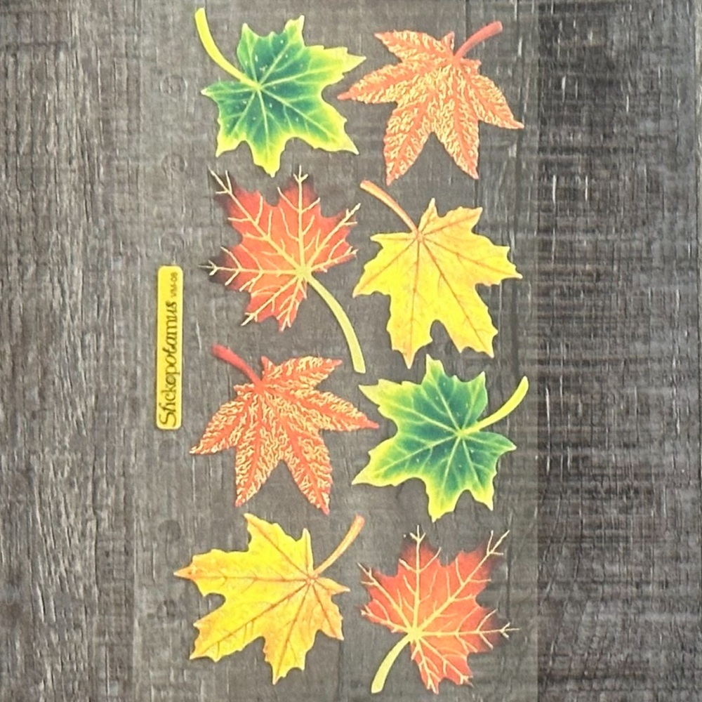 💞 New Autumn Leaf Foil Scrapbook Craft Stickers